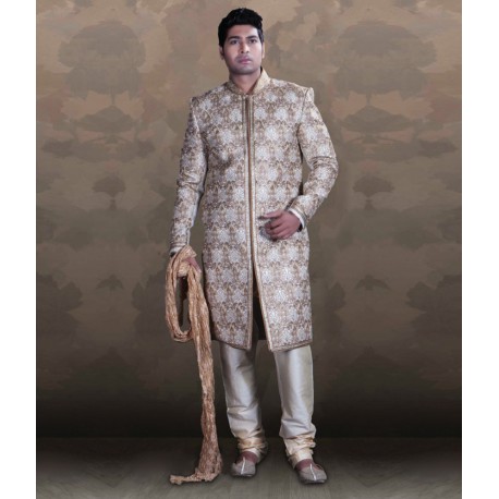 Riwaaz Classy Golden Sherwani