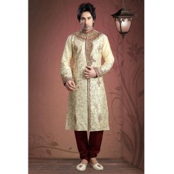 MMW Fashionable Beige Sherwani