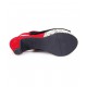 Do Bhai-Shoebazaar Black And Red Heel Sandals