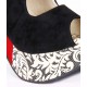 Do Bhai-Shoebazaar Black And Red Heel Sandals