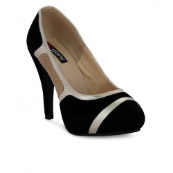 Get Glamr Distinct Black Pencil Heel Pumps