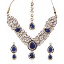 Shinning Diva Three Kundan Stringed Necklace & Set with Maangtika