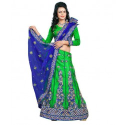 Triveni Contrast Colored Embroidered Lehenga Choli