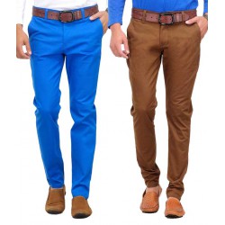 Phoenix Pack Of 2 Blue-Brown Chinos