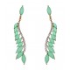 Via Mazzini Budding Elegance Mint Green Earrings