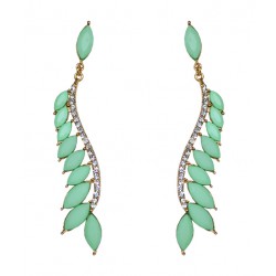 Via Mazzini Budding Elegance Mint Green Earrings