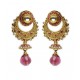 ShinningDiva Circular & Crescent Design Earrings