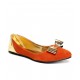 Do Bhai-Shoebazaar Orange Bow Ballerinas