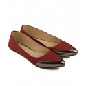 The Fashion Chor Pointed Maroon And Silver Ballerina