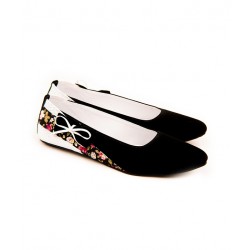 The Fashionchor- Black Side Bow Ballerina Flats