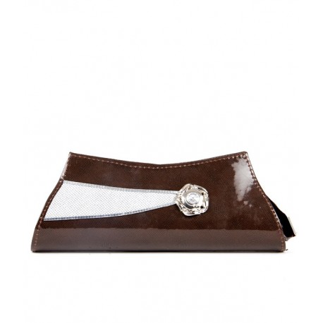 Crystal CL136 Brown Clutch