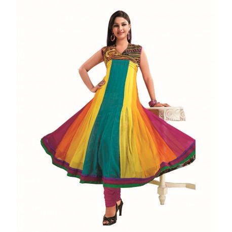 Ishin Georgette Multicolour Kurti