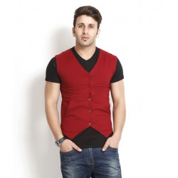 Gritstones Maroon Waistcoat