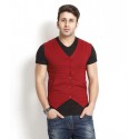 Gritstones Maroon Waistcoat