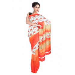 Satrang Synthetic Raw Silk Saree